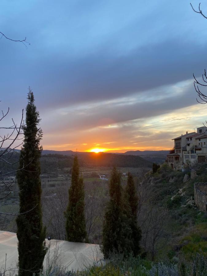 Precioso Loft Rural Con Estufa De Lena Panoramica Lägenhet Torre del Compte Exteriör bild